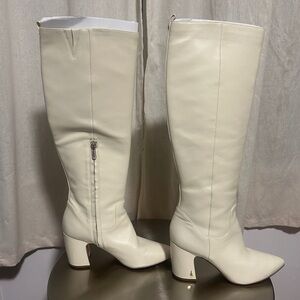 Sam Edelman Cream Knee-High Boots